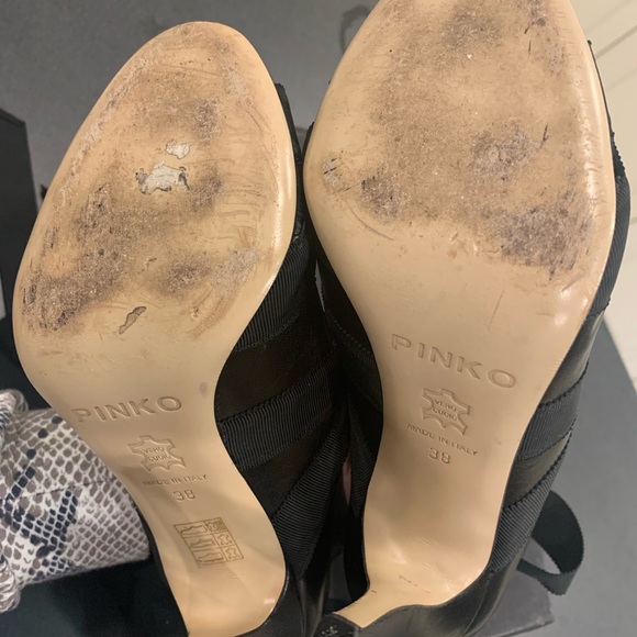 Pinko Black Strappy Heels - Picture 6 of 9